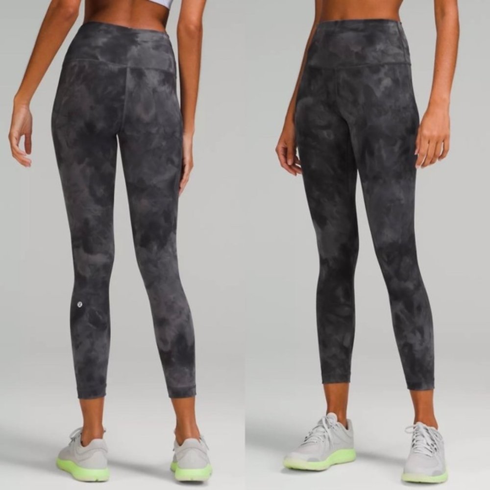 Lululemon Wunder Train High-Rise Tight 25" Inseam Diamond Dye Grey Size 6
